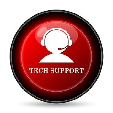 Tech support icon. internet button on white background.. Stock Illustration
