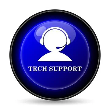Tech support icon. internet button on white background.. 스톡 일러스트
