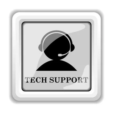 Tech support icon. internet button on white background.. 스톡 일러스트