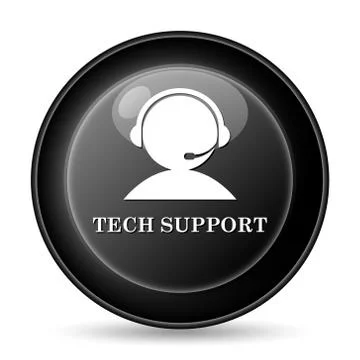 Tech support icon. internet button on white background.. Stock Illustration