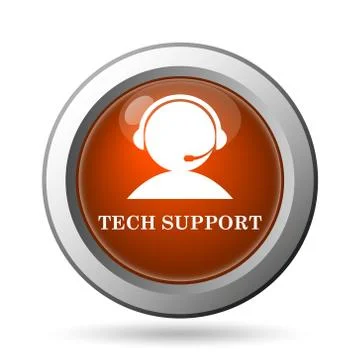 Tech support icon. internet button on white background.. 스톡 일러스트