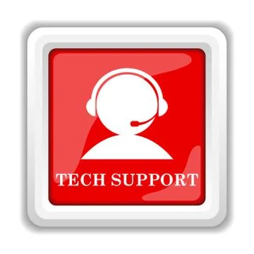 Tech support icon. internet button on white background.. 스톡 일러스트