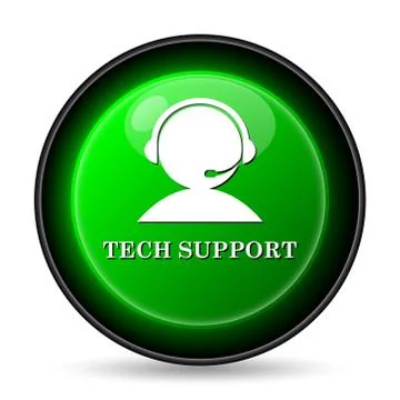  tech support icon. internet button on white background.. Stock Illustration