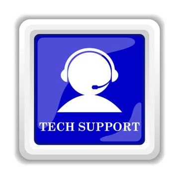 Tech support icon. Internet button on white background.. 스톡 일러스트