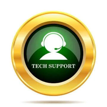 Tech support icon. Internet button on white background.. Stock Illustration