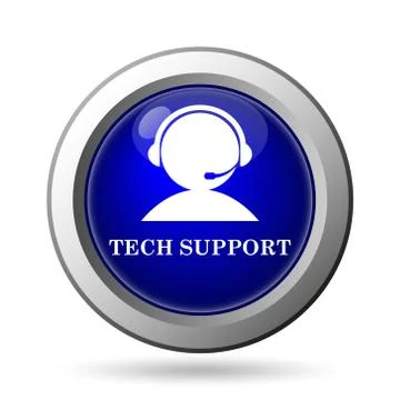 Tech support icon. Internet button on white background.. Stock Illustration