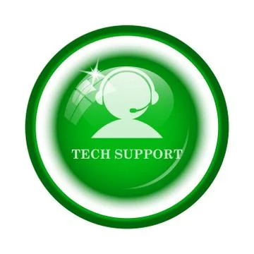 Tech support icon. Internet button on white background.. 스톡 일러스트