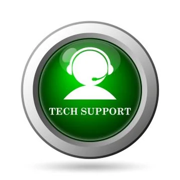 Tech support icon. Internet button on white background. 스톡 일러스트