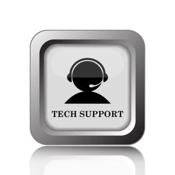 Tech support icon. Internet button on white background.. 스톡 일러스트