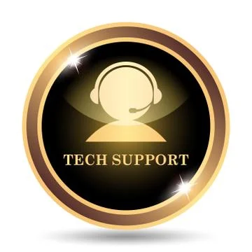 Tech support icon. Internet button on white background.. 스톡 일러스트