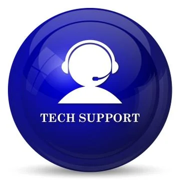 Tech support icon. Internet button on white background.. 스톡 일러스트
