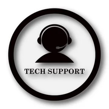 Tech support icon. Internet button on white background.. Stock Illustration