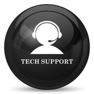 Tech support icon. Internet button on white background.. 스톡 일러스트