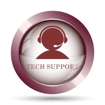 Tech support icon. Internet button on white background.. 스톡 일러스트
