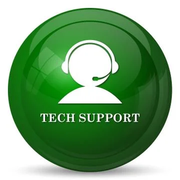 Tech support icon. Internet button on white background.. Stock Illustration