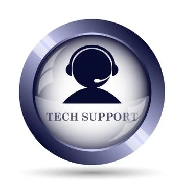 Tech support icon. Internet button on white background.. Stock Illustration