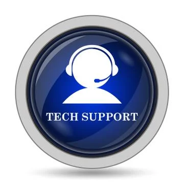 Tech support icon. Internet button on white background.. 스톡 일러스트