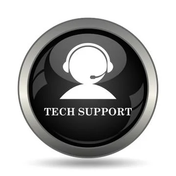 Tech support icon. Internet button on white background. . 스톡 일러스트