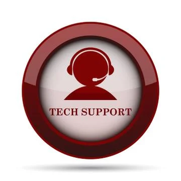 Tech support icon. Internet button on white background. . 스톡 일러스트