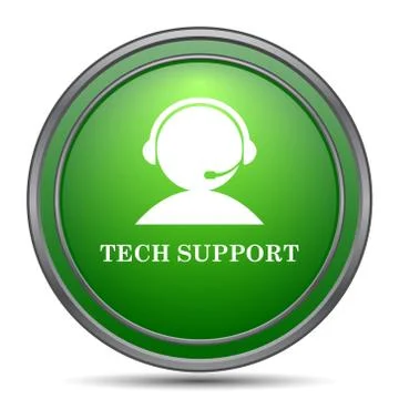 Tech support icon. Internet button on white background.. Stock Illustration