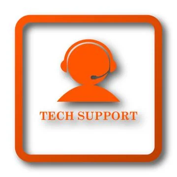 Tech support icon. Internet button on white background.. 스톡 일러스트