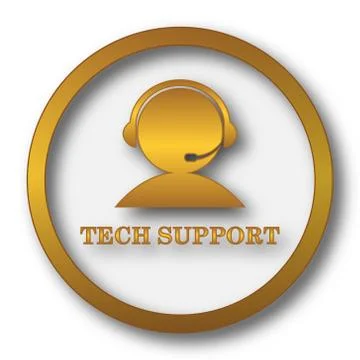Tech support icon. Internet button on white background.. Stock Illustration