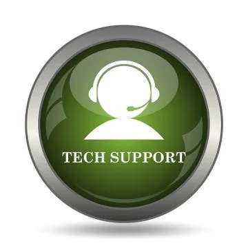 Tech support icon. Internet button on white background. . Stock Illustration