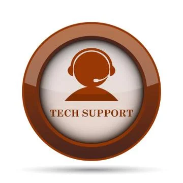 Tech support icon. Internet button on white background. . Stock Illustration