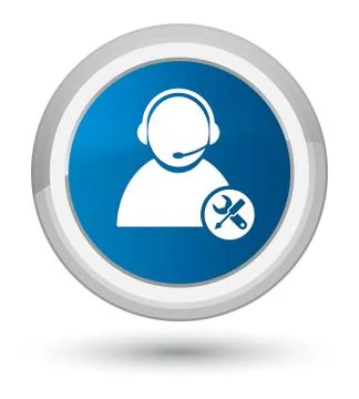 Tech support icon prime blue round button Stock Illustration