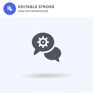 Tech Support icon vector, filled flat sign, solid pictogram isolated on white Illustrazione stock
