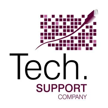 Tech Support Logo Stock Illustration