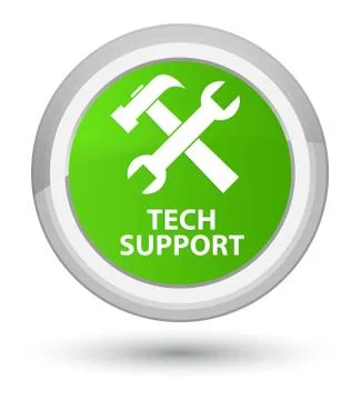 Tech support (tools icon) prime soft green round button Stock Illustration