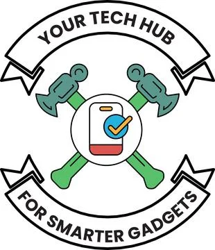 Tech symbol blends tools and gadgets Stockillustratie
