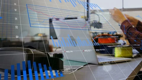 Tech tapping phone, inspecting component for prototyping by 3D printer, AR Stock Footage 332936567