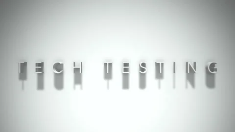 Tech testing 3D title animation with shadows on a white background Stock Footage 298001664