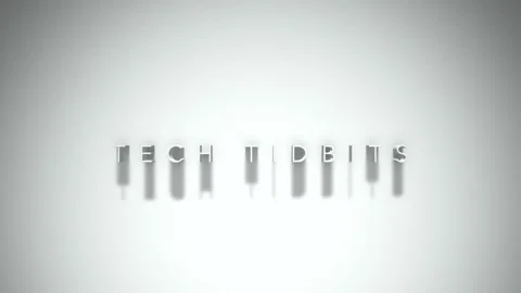 TECH TIDBITS 3D title animation with shadows on a white background Stock Footage 296775780