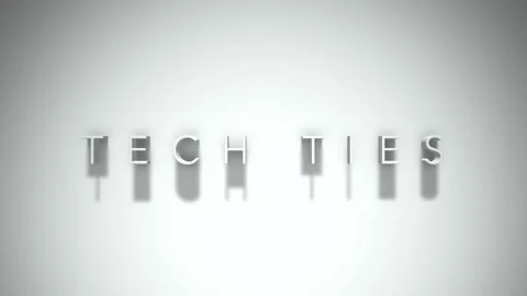 Tech ties 3D title animation with shadows on a white background Stock Footage 297013736