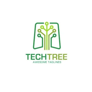 Tech tree logo concept イラスト素材