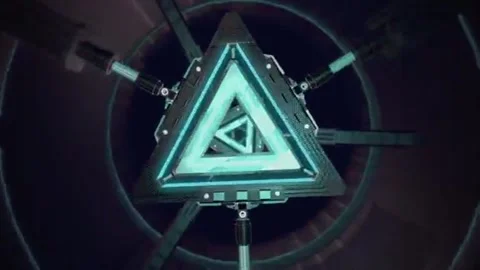 Tech Triangle loop animation Stock Footage 196672122