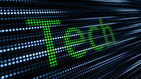 'Tech' typed out onto tech background animation Stock Footage 95227913