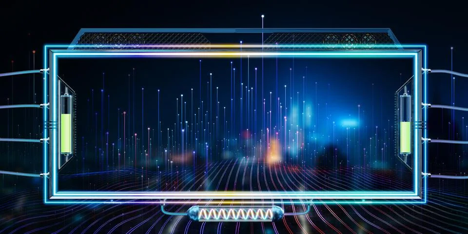 Tech user interface template for a Smart Business Stock Illustration