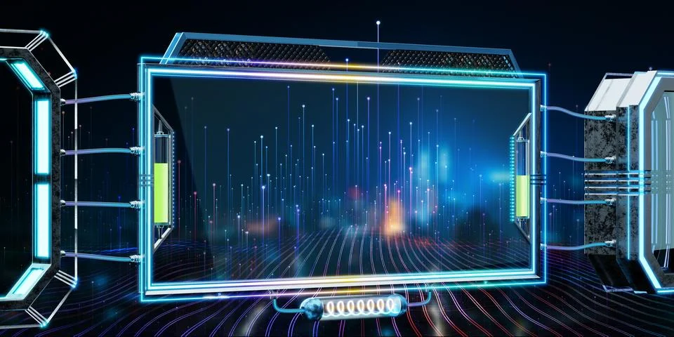 Tech user interface template for a Smart Business Stock Illustration