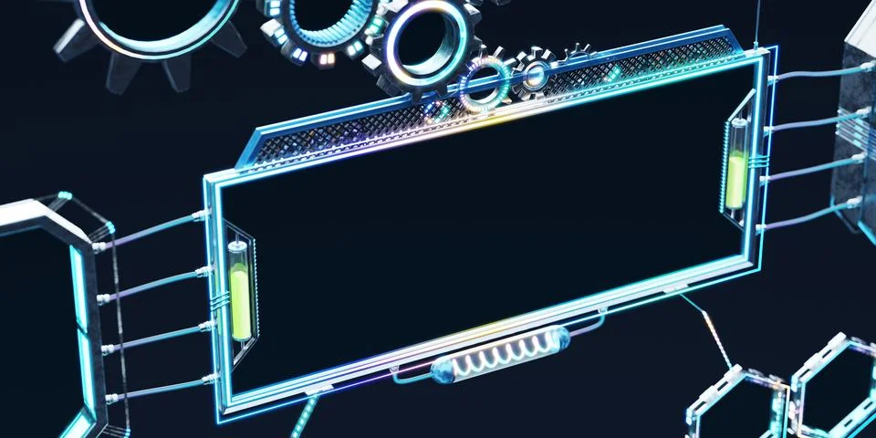 Tech user interface template for a Smart Business Stock Illustration