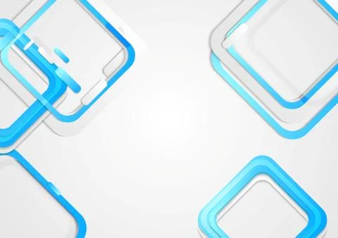 Tech vector background with blue squares Stockillustratie