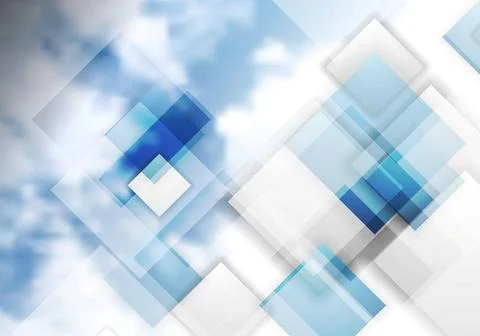 Tech vector background with clouds Tech bright background with clouds. Vec... Stock Photos