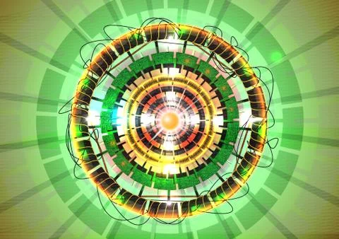 Tech vector background Illustrazione stock