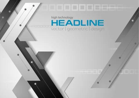 Tech vector grey corporate background Illustrazione stock
