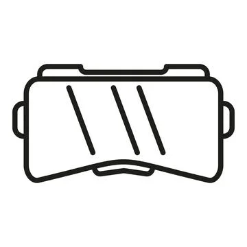 Tech vr headset icon outline vector. Simulation online Stock Illustration