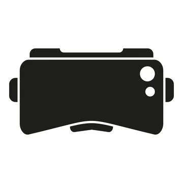 Tech vr headset icon simple vector. Simulation online 스톡 일러스트