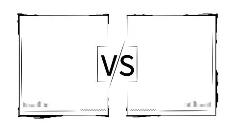 Tech VS challenge battle template Stock Illustration